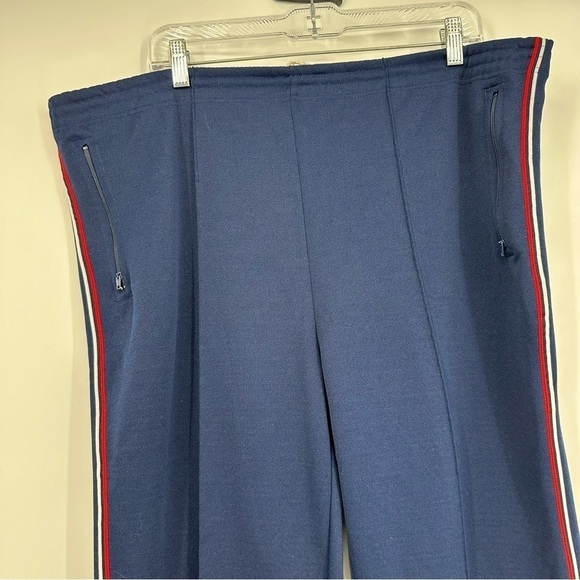VINTAGE Adidas 2 Stripe Wide Leg Trouser Track Pants Size XL 1980s/1990s - Picture 2 of 6